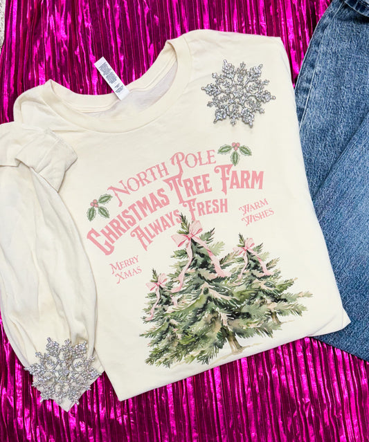 North Pole Tree Farm Long Sleeve Tee