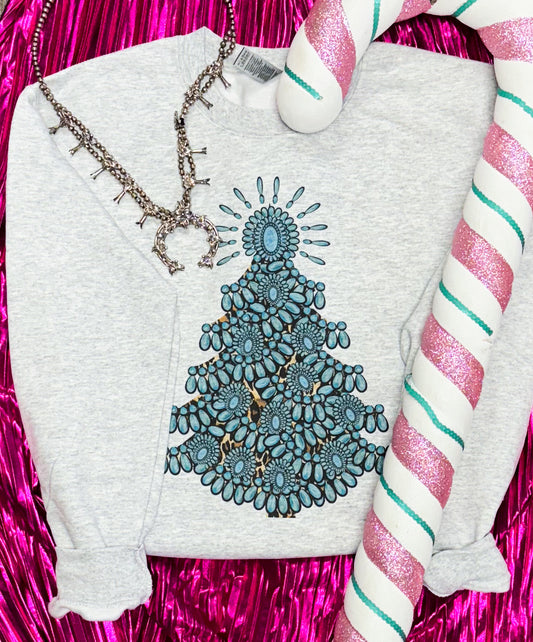 Turquoise Tree Sweatshirt