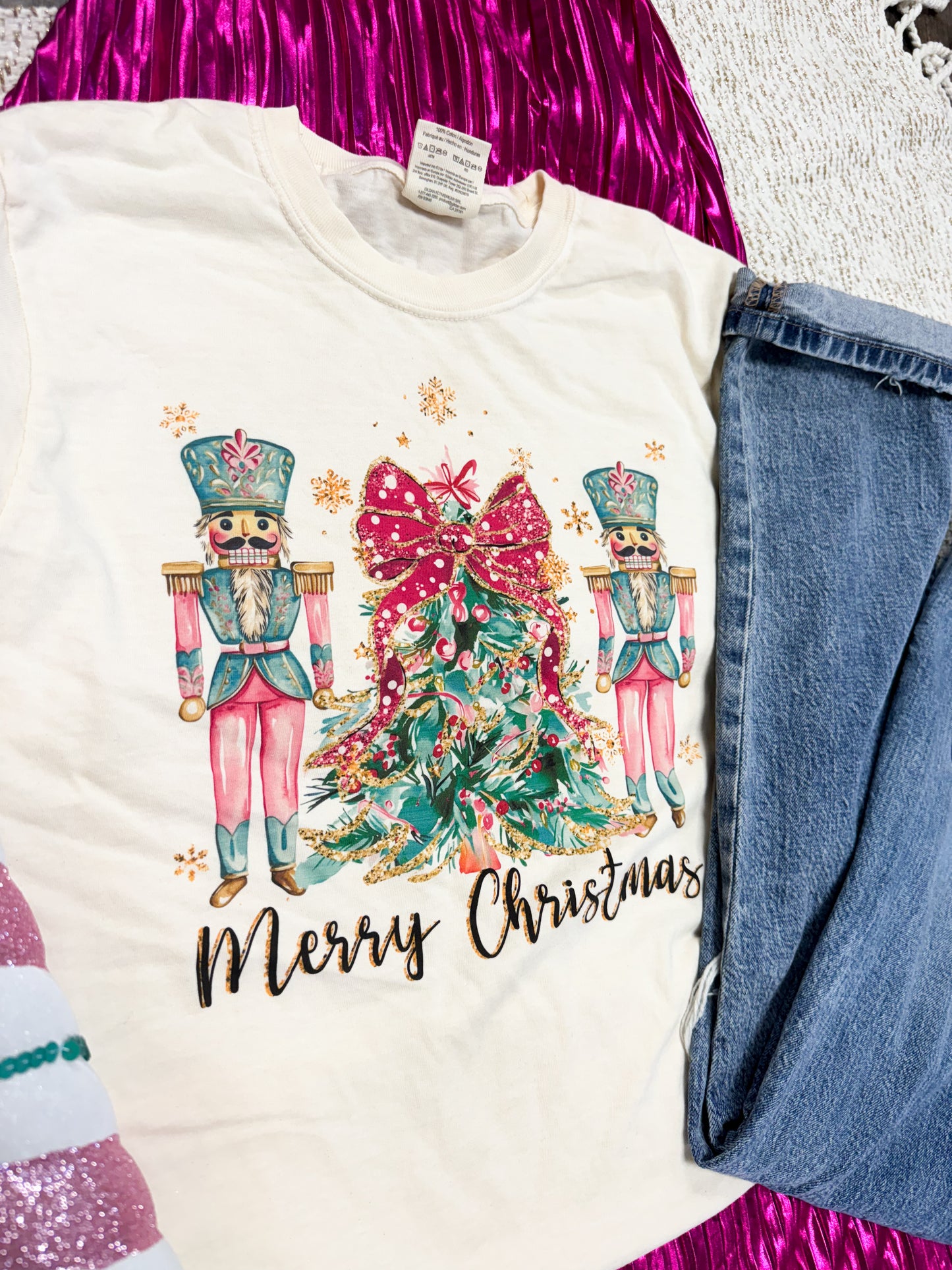 Merry Christmas Nutcracker Long Sleeve Tee