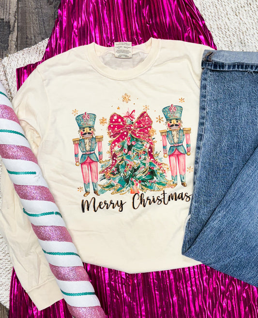 Merry Christmas Nutcracker Long Sleeve Tee