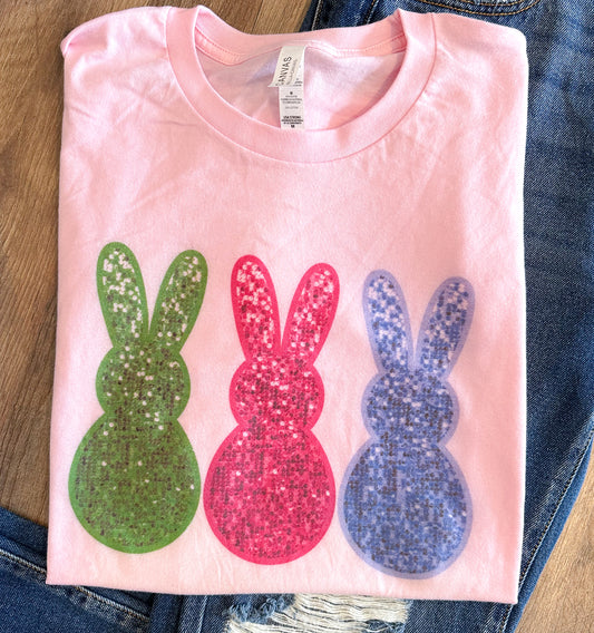 Faux Glitter Peeps Tee