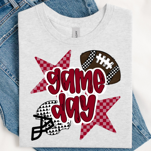 Checkered Game Day YOUTH MAROON